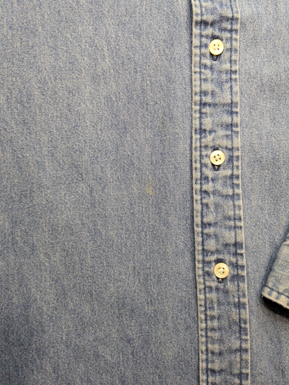 Vintage Ralph Lauren Light Blue Denim Button-Down Shirt with Red Pony - Picture 7 of 7